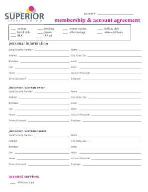 Membership and Account Agreement