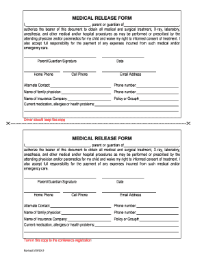 Medical Release Form