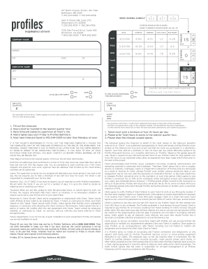 Profiles Timecard