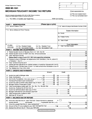 Michigan Fiduciary Income Tax Return