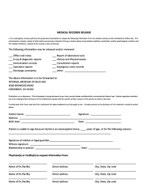 Medical Records Release Authorization