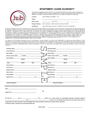 Apartment Lease Guaranty