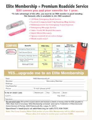 FMO Elite Membership Application