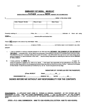 Sworn affidavit - السفارة الهندية