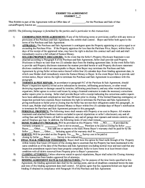 Real Estate Purchase and Sale Agreement Exhibit