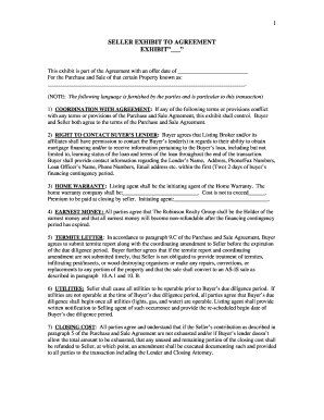 Seller Exhibit to Purchase and Sale Agreement