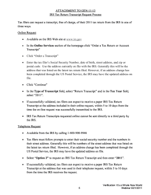 IRS Tax Return Transcript Request Process