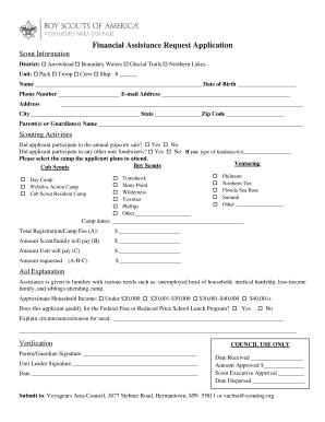Financial Assistance Request Application
