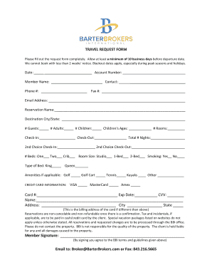 Travel Request Form