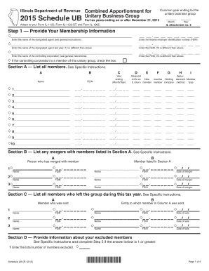 Illinois Schedule UB Form