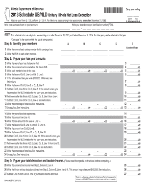 Illinois Net Loss Deduction Form