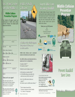 Wildlife Collision Prevention Program Donation Form