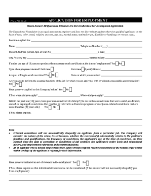 Application for Employment