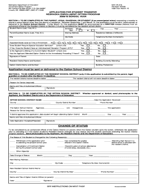 Nebraska Enrollment Option Program Application
