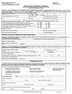 Nebraska Enrollment Option Program Application