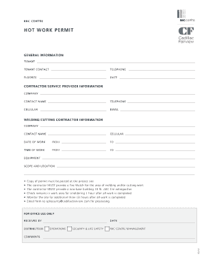 Hot Work Permit