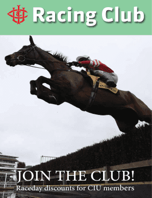 CIU Racing Club Booking Form