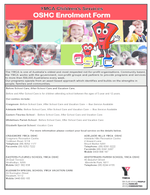 YMCA OSHC Enrolment Form