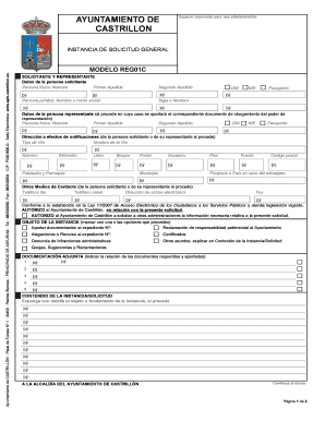 Instancia de Solicitud General