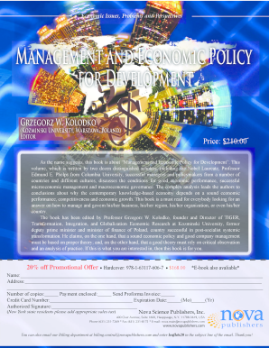 Management and Economic Policy for Development