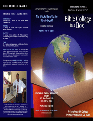 Bible College In-a-Box Program