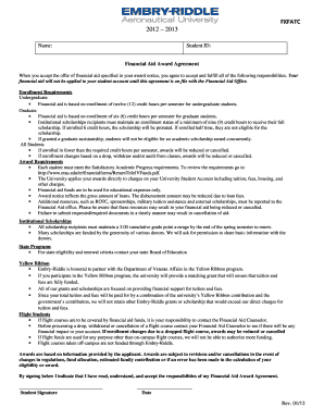 Financial Aid Award Agreement