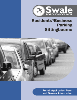 Sittingbourne Residents Business Parking Permit Application