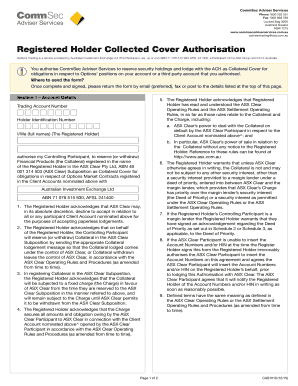 Options Trading Collateral Cover Authorisation