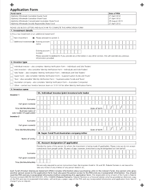 Alphinity Investment Application Form