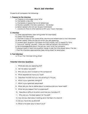 Mock Job Interview Guide
