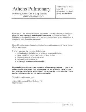 Financial Responsibility Agreement Form