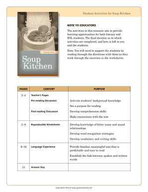 Soup Kitchen Teacher's Guide