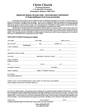 Mandatory Medical Release Form