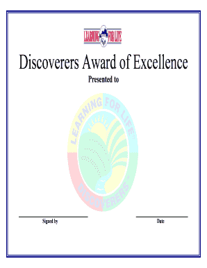 Discoverers Award of Excellence