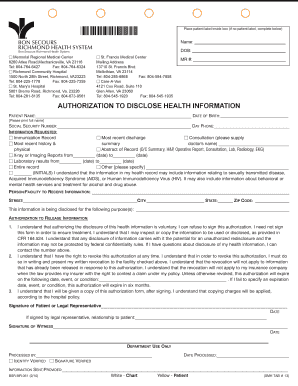 Authorization to Disclose Health Information