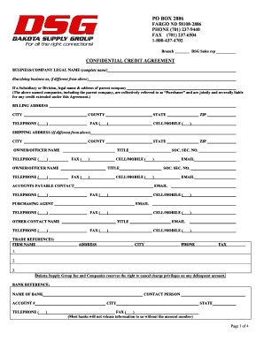 Confidential Credit Agreement
