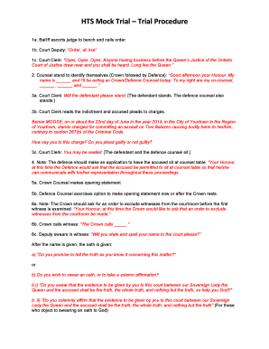 HTS Detailed Mock Trial Procedure - newlearnercom