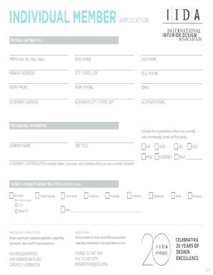 IIDA Individual Member Application