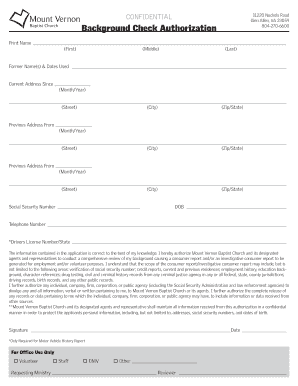 Background Check Authorization