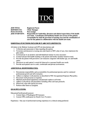 Registered Nurse Job Description