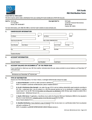 IVA Funds IRA Distribution Form