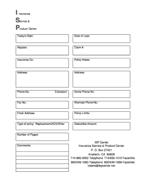 Insurance Claim Form