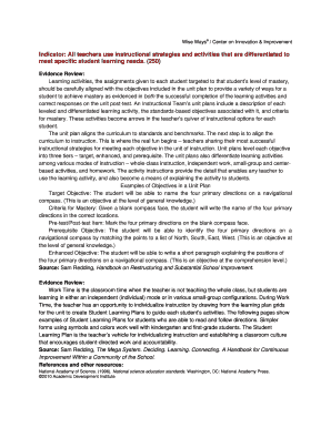 Student Learning Plan Template
