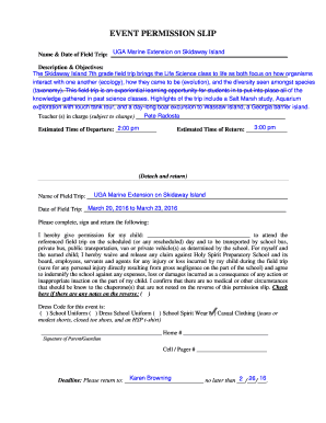 Event Permission Slip