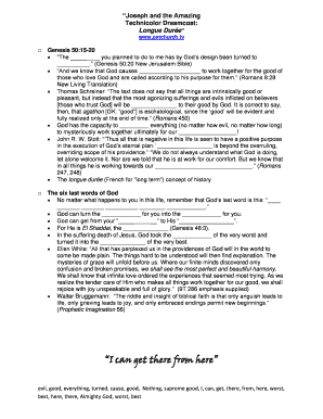 Bible Study Guide on Joseph and Longue Durée