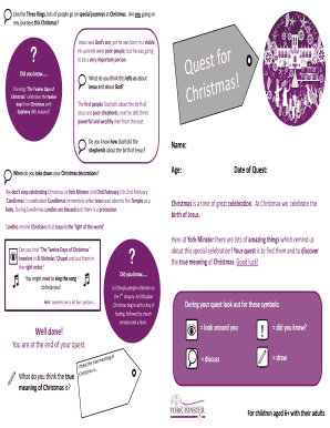 Christmas Quest Activity Sheet