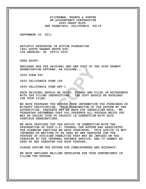 2009 Form 990 Tax Return
