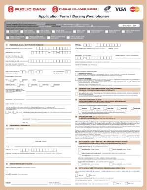Public Bank Credit Card Application Form