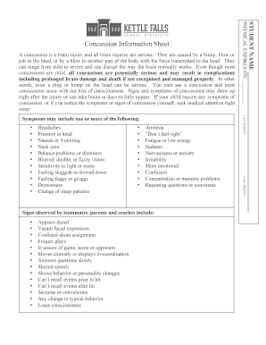 Concussion Information Sheet
