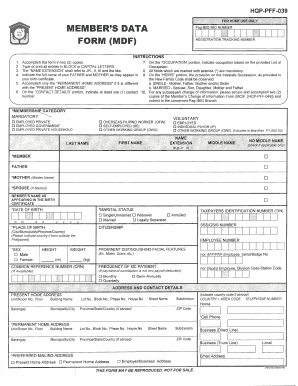 Pag-IBIG Member Registration Form